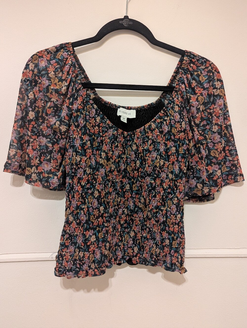 Evereve Anika Floral Smocked Blouse